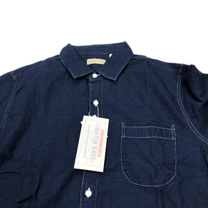 Pherrow's 'Frontier Series' Button Up Plain Long Sleeves Shirt - Navy