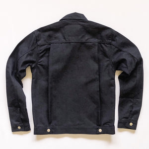 Mihane Co. 'Treadles' 14oz. Black x Blue Non-Selvedge Type 2 Denim Jacket - Sunset Dry Goods