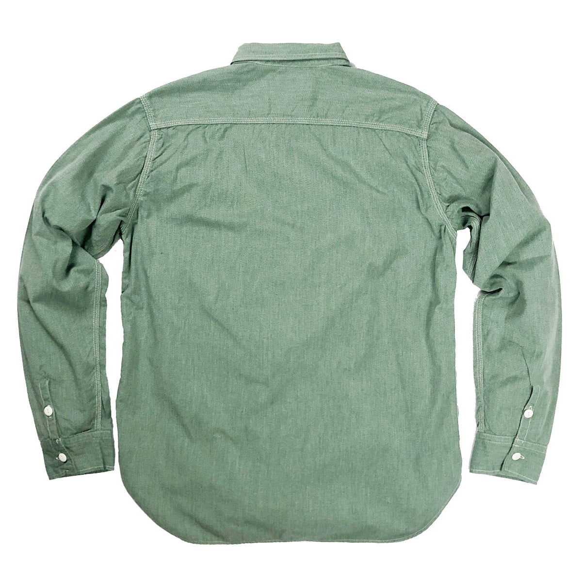 TCB Jeans 'Catlight' Covert Chambray L/S Work Shirt - Green