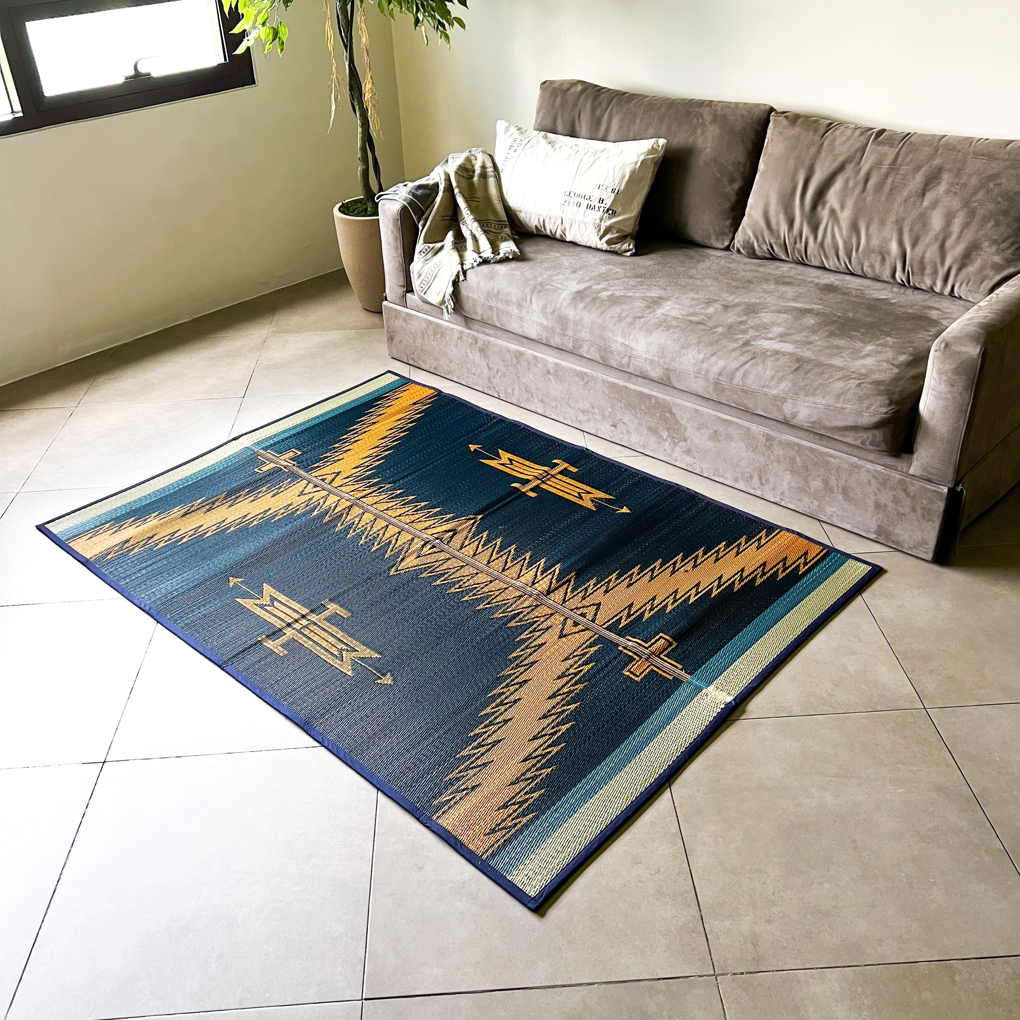 BasShu Igusa Rug - Navy x Blue