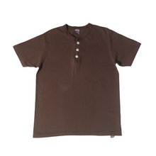 Velva Sheen Henley Tee - Dark Brown