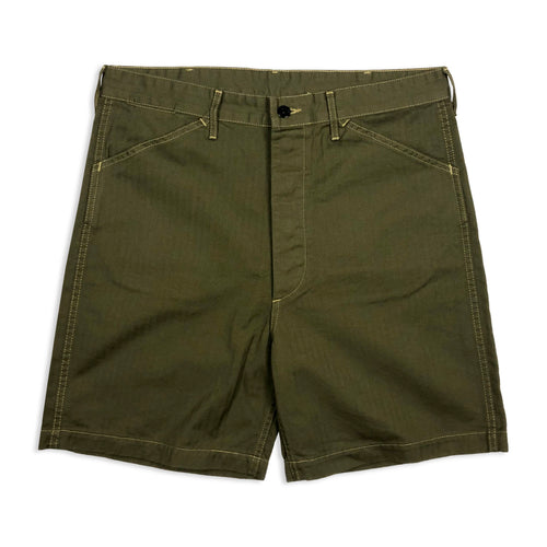 TCB Jeans '40's USMC' Shorts - Olive Herringbone