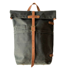 Fieldwork Co. 'Hudson Bay' Waxed Canvas Backpack - Forest Green - Sunset Dry Goods