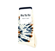 Rototo 'Tie Die Pattern' Socks - D. Yellow/ D. Blue