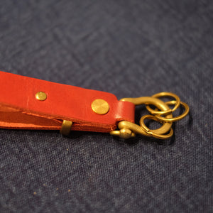 Big John "VKYR05" Leather Key Ring - Red