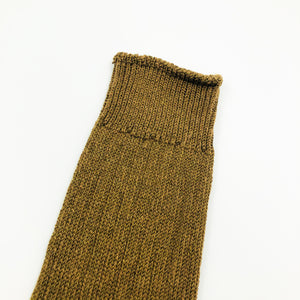 Rototo 'Linen Cotton Ribbed' Socks - Olive