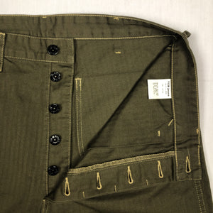 TCB Jeans '40's USMC' Shorts - Olive Herringbone