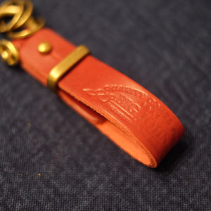 Big John "VKYR05" Leather Key Ring - Red