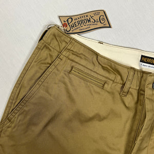 Pherrow's 'PM41' Army Chinos Trousers- Beige
