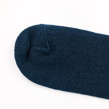 Rototo 'Linen Cotton Ribbed' Socks - Navy