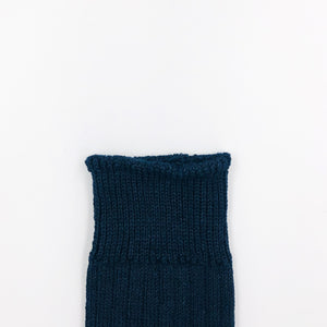 Rototo 'Linen Cotton Ribbed' Socks - Navy