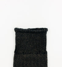 Rototo 'Linen Cotton Ribbed' Socks - Charcoal