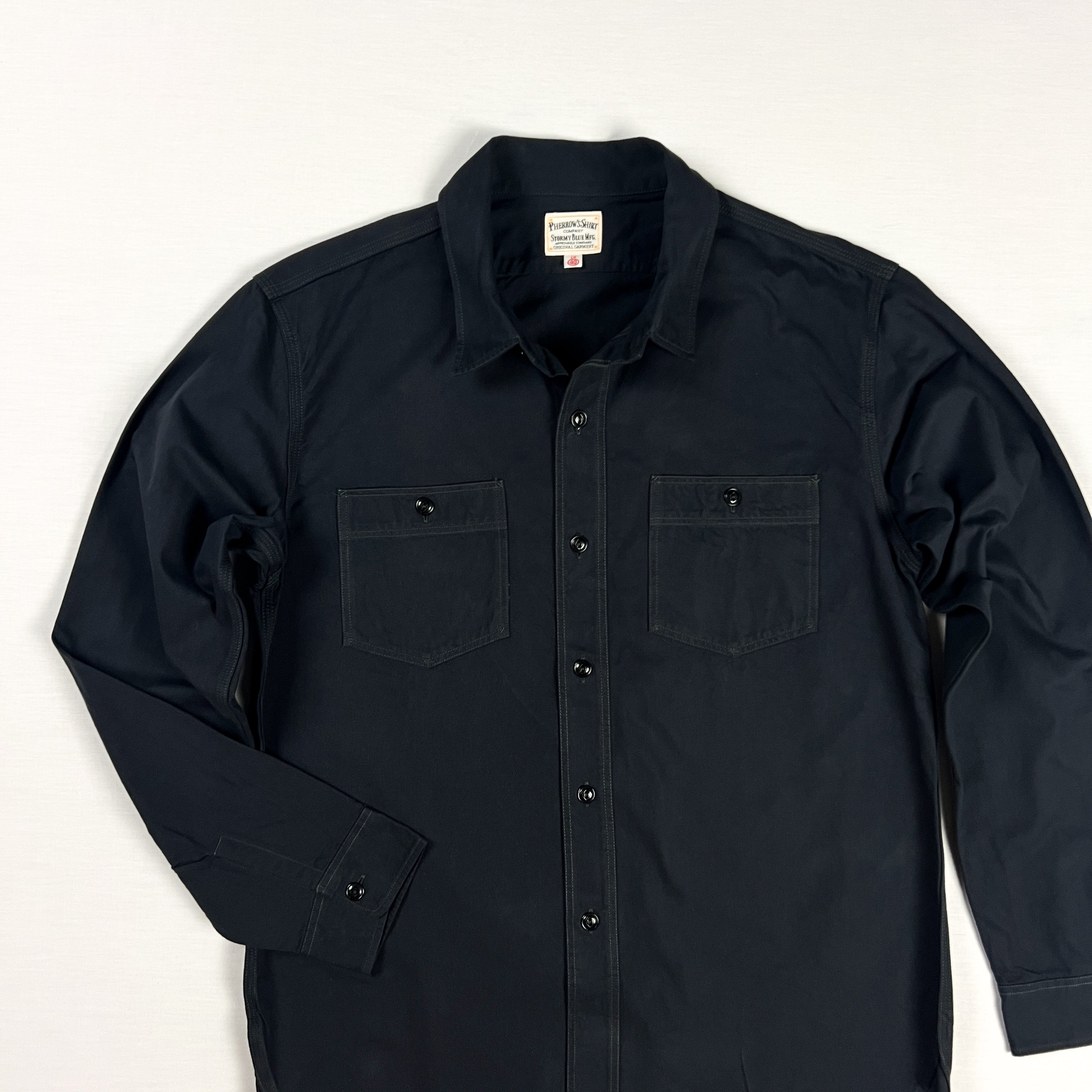 新品】Pherrows PINSTOLIPE WORK SHIRTS
