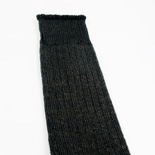 Rototo 'Linen Cotton Ribbed' Socks - Charcoal