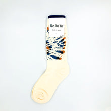 Rototo 'Tie Die Pattern' Socks - D. Yellow/ D. Blue
