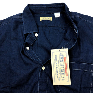 Pherrow's 'Frontier Series' Button Up Plain Long Sleeves Shirt - Navy