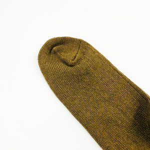 Rototo 'Linen Cotton Ribbed' Socks - Olive