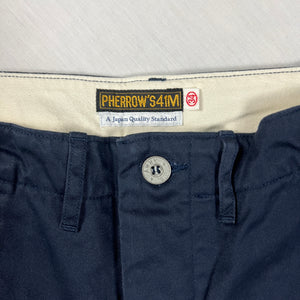 Pherrow's 'PM41' Army Chinos Trousers - Navy