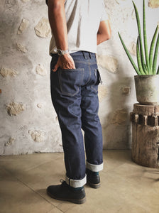 Mihane & Co. x Show Your Hem 'Unifil Weft' 14.5oz. Selvedge Jeans (Slim Cut) - Sunset Dry Goods