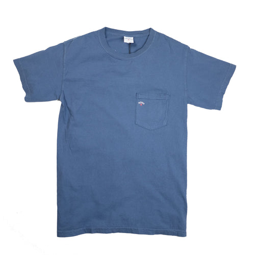 Noah Pocket Logo Tee - Blue - Sunset Dry Goods