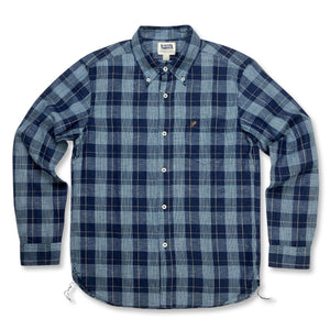 Pherrow's 'PBD2' Glen Check L/S Shirt - Navy - Sunset Dry Goods & Men’s Supply PH