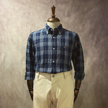 Pherrow's 'PBD2' Glen Check L/S Shirt - Navy - Sunset Dry Goods & Men’s Supply PH