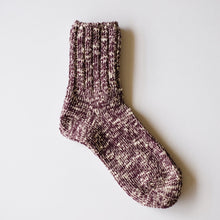 RoToTo Eco Low Guage Slub Socks - Burgundy - Sunset Dry Goods