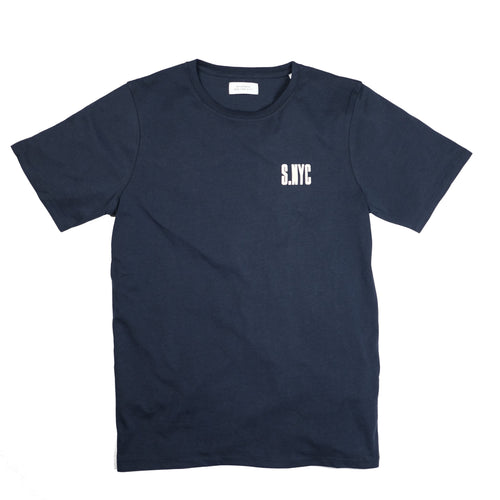 Saturdays NYC Logo Tee - Navy - Sunset Dry Goods
