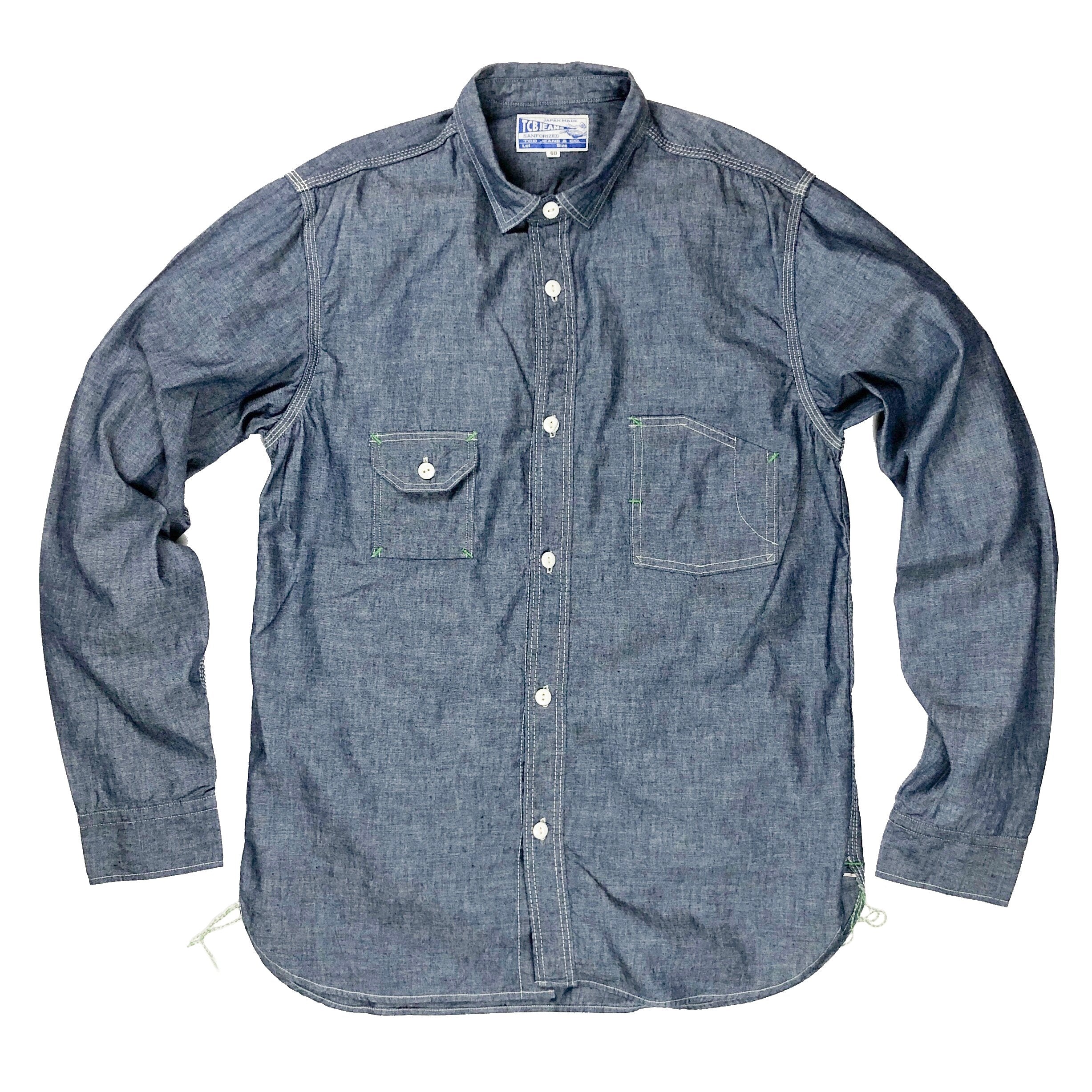 TCB Jeans 'Catlight' Chambray L/S Work Shirt - Indigo