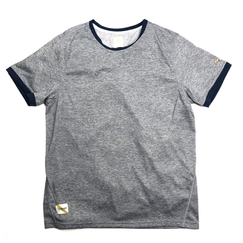 Tracksmith Towne Tee - Grey/Navy - Sunset Dry Goods
